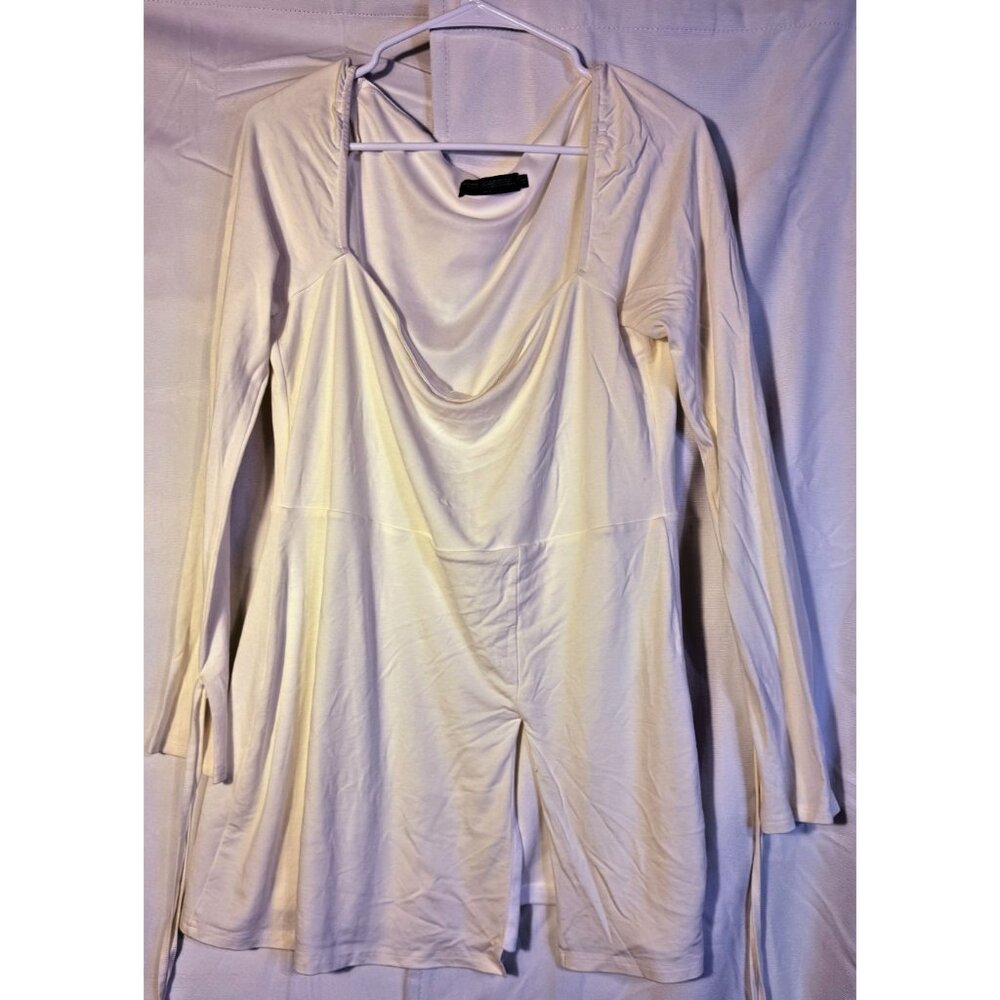Sexy White Tunic Top Women’s Plus 1X Indie Cyber Cosplay Soft Grunge Festival